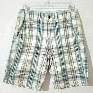 American Eagle Outfitters Mens Classic Length Plaid Shorts 100% Cotton Size 30